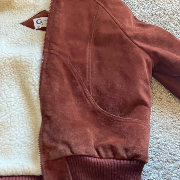 Vintage G-III New York leather bomber jacket with hood. - Picture 4 of 12